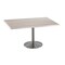 Holland Bar Stool Co 30" Tall OD214 Stainless Steel Table Base 22" Diameter 30"x48" White Ash Top OD214-2230SSOD3048WA - alternate 1